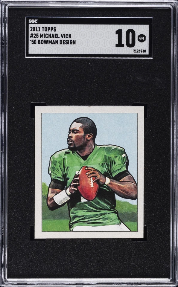 2011 TOPPS 1950 BOWMAN DESIGN #25 MICHAEL VICK SGC 10 GM - Image 1 of 2