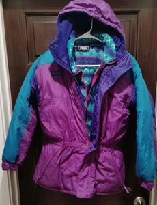 Columbia Kapuzenjacke & separates Innenfutter Youth 18/20 türkis lila Ski Winter - Bild 1 von 4