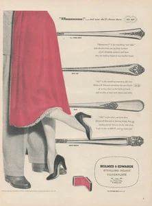 1950 Holmes & Edwards Sterling Inlaid Silverplate Silverware Vintage Print Ad - Picture 1 of 1