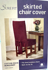 Chair Covers 6 Each “Sure Fit “Skirted in Burgandy.  Fits most armless chairs.