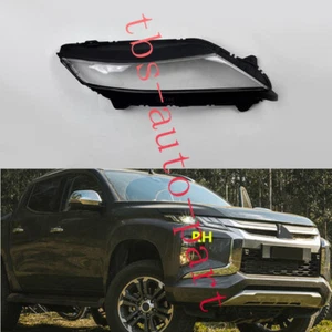For Mitsubishi L200 Triton 2012-2022 Right side Headlight Lens Cover+Glue - Picture 1 of 6
