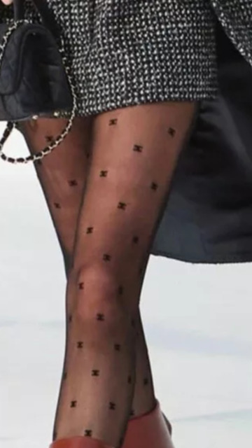 chanel lace tights