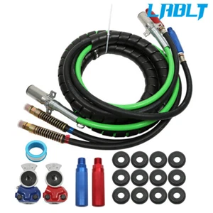 LABLT Air Line Hose Assemblies 12FT 3-in-1 Wrap For Semi Truck Tractor - Picture 1 of 12