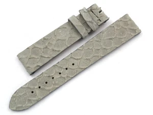 New Strap Band Salmon Leather Gray Matte 18Mm Handmade - Picture 1 of 4