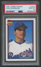 1991 TOPPS TRADED IVAN RODRIGUEZ RC #101T PSA 10