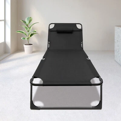 Cama para dormir plegable de oficina de alta resistencia ajustable para acampar adultos Foto 1 de 4