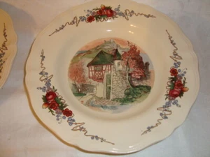 French Obernai faienceries Sarreguemines dinner plate 9 inches Alsatian decor - Picture 1 of 2