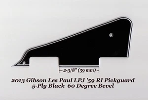 Les Paul LP 2013 LPJ 5-Ply Black Pickguard W/60 Deg Bev made for Gibson Project - Picture 1 of 2