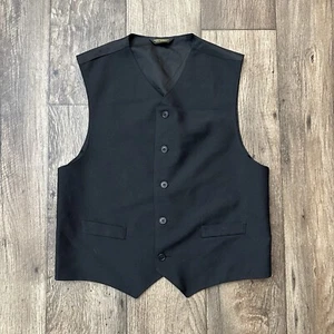 Black Vest Wool Blend Boy’s Size L (14-16) - Picture 1 of 7