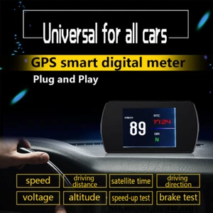 Car Digital GPS Speedometer Odometer Head Up Display TFT LCD Vehicles HUD Gauge - Picture 1 of 12