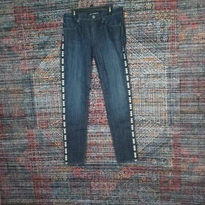 driftWood womens dark embroidered arrows stretch skinny jeans 26x29 NWOT - Picture 1 of 8
