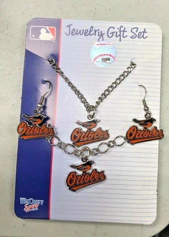 ORIOLES Wincraft  MLB Licensed Jewelry Gift Set Necklace Braclet Earrings Cover