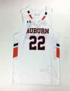 Under Armour Auburn Dime Gametime Basketball Jersey #22 Men's L White UJKJG1M - Picture 1 of 2