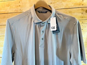 CUTTER & BUCK CB DRY TEC GOLF POLO HERREN L KURZÄRMLIGES HEMD GRAU ⛳ NEU MIT ETIKETT $ 59 ⛳ - Bild 1 von 14