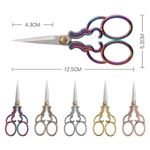 Vintage Zinc Alloy Sewing Scissors Embroidery Craft Tailor DIY Shears Cutter - Picture 1 of 21