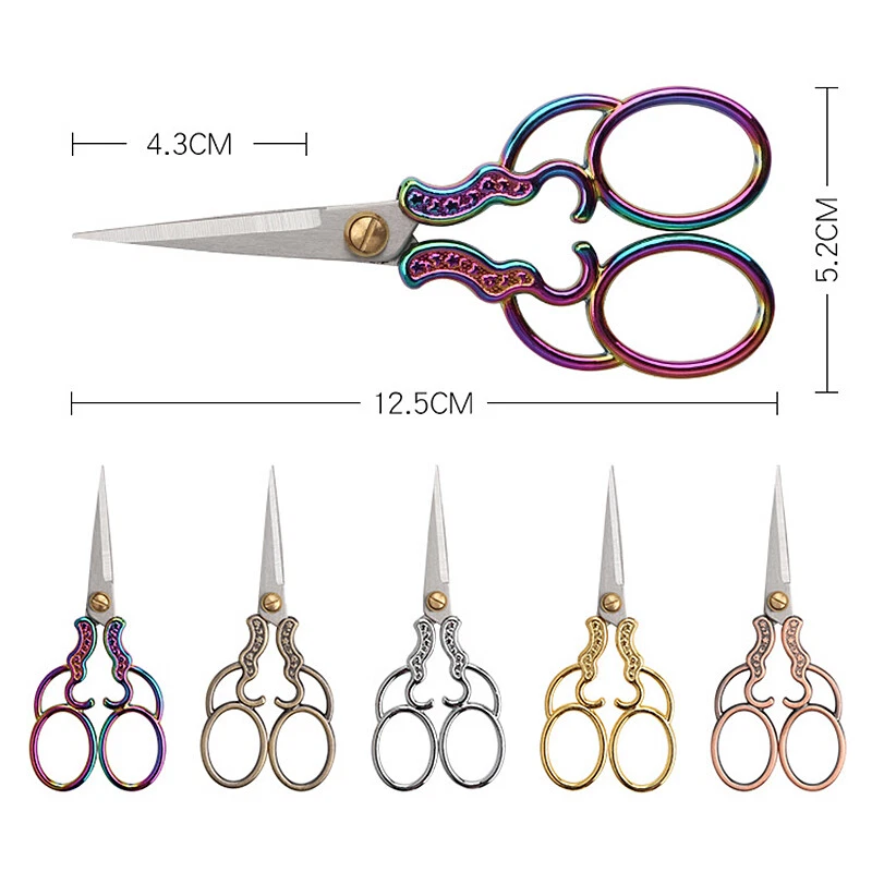 Vintage Zinc Alloy Sewing Scissors Embroidery Craft Tailor DIY Shears Cutter - Image 1 of 4