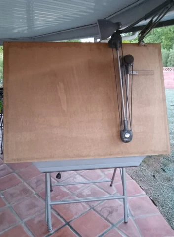 1950s L. Sautereau Paris UNIC RARE VINTAGE COUNTERBALANCE DRAFTING TABLE Cover
