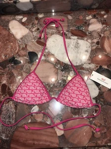 Nuevo con etiquetas Vineyard Vines punteado ballena rosa cuerdas bikini traje de baño top mujer S - Imagen 1 de 6