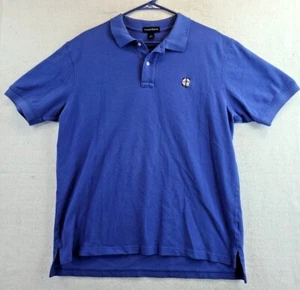 Lands' End Mens Large Blue Short Sleeve Polo Shirt - Picture 1 of 8
