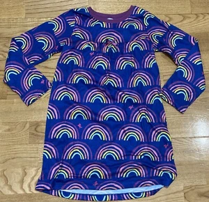 Girl's Hatley Navy Nightgown w/Rainbows & Puppies size 6 GUC - Picture 1 of 3