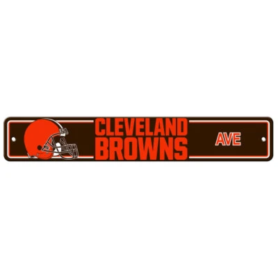 Letrero de calle Cleveland Browns ¡NUEVO! 4" X 24" "Cleveland Browns Ave." Man Cave NFL Foto 1 de 2