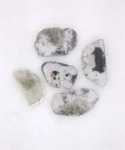 Diamante grezzo diamante naturale sfaccettato fetta diamante 0,63 ct sale pepe lotto 5 pezzi - Foto 1 di 8
