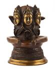 Lord Shiva Trois Visage Shivling Dieu Grand Idol Laiton Statue Figurine Cadeau