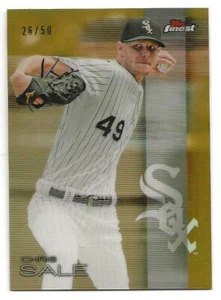 2016 TOPPS FINEST GOLD #40 CHRIS SALE 26/50 (WHITE SOX) - Imagen 1 de 3