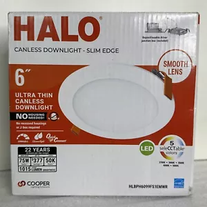 Halo 6” Adjustable Canless Downlight Dimmable 5 Selectable Color LED Light - Picture 1 of 11