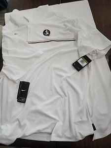 Nike Florida State Siminols On Field Polo - White - Men's Size 4XL - NWT - Picture 1 of 7
