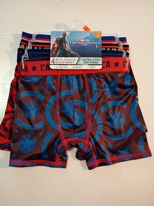 Marvel Studios Captain America Boys Boxer Briefs Size 6 4 Pack New - Picture 1 of 6