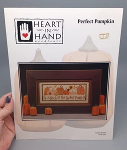 Heart In Hand Perfect Pumpkin Counted Cross Stitch Pattern - Picture 1 of 3