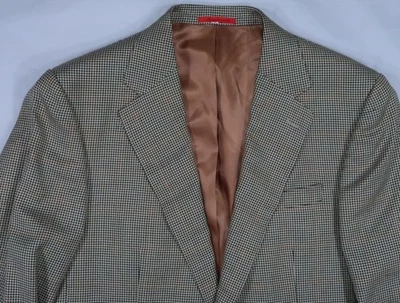 CHAQUETA BLAZER ABRIGO DEPORTIVO BARTORELLI NAPOLI FUSIÓN SEDA LANA IT 54RL US 42 L BRONCEADA Foto 1 de 4