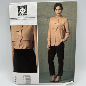 VOGUE American Designer Anne Klein Pattern V1414 SZ 16-22 Only Blouse Pants - Picture 1 of 8