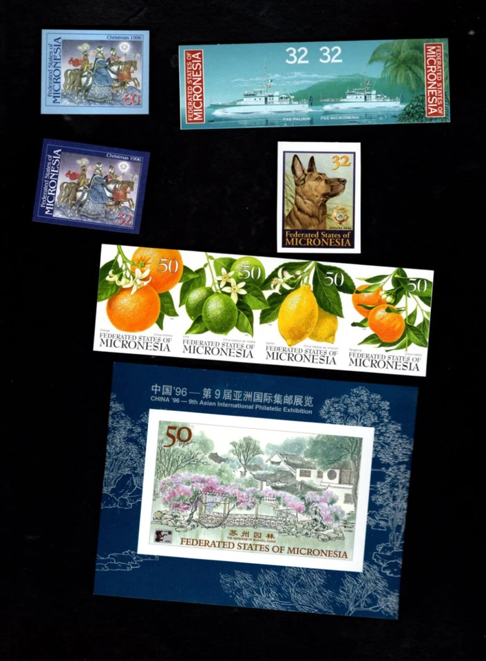 Hoja de recuerdo Micronesia sc#244a,247-8,25 IMPERF #242 (1996) MNH Foto 1 de 1