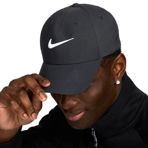 Nike Size M/L Charcoal Gray White Swoosh Club Structured Hat Cap FB5625 070 NEW - Picture 1 of 15