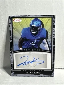2022 SAGE Artistry - Autographs Isaiah King #A-IK (AU, RC) - Picture 1 of 2
