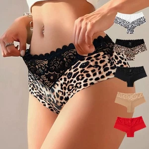 5 Pack Lot Sexy Women Lace Panties Boyshort Mini Boxer Shorts Underwear Lingerie - Picture 1 of 20