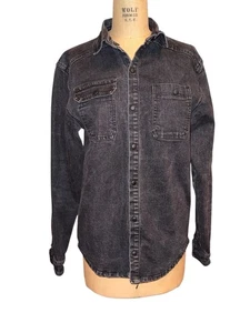 ZAK Los Angeles Wilmer Chaqueta Denim Frontal A Presión Camisa Pequeña - Imagen 1 de 5