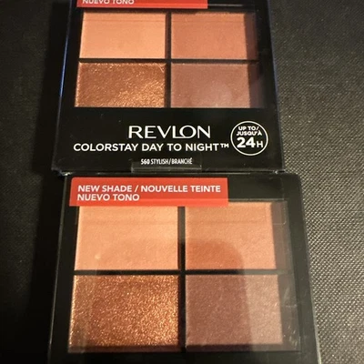 2 Revlon ColorStay Day To Night 24Hr Eyeshadow Quad 560 Stylish Rust Bronze - Image 1 of 4