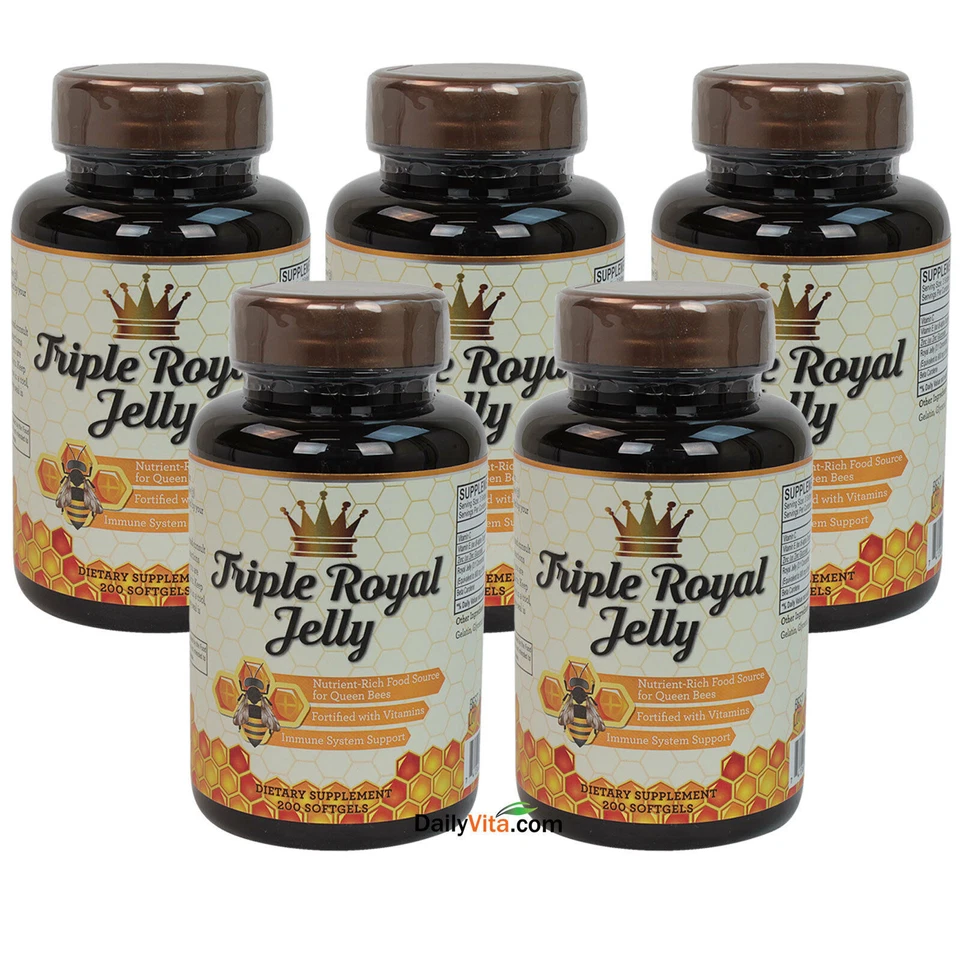 5 x Triple Royal Jelly Immunity Booster Formula 200 Softgels - Image 1 of 1