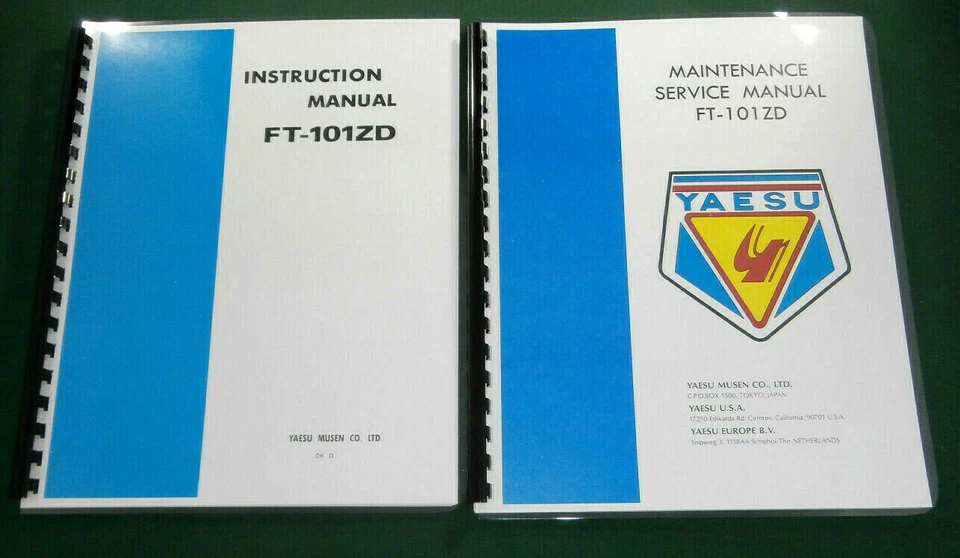 Yaesu FT-101ZD Instruction & Service Manuals: with 11" x 17" Foldout Diagrams - Image 1 of 1