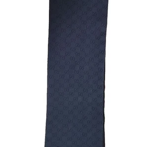 NWT NEW Gucci unisex kids navy blue knit scarf with GG signature Logo One size - Picture 1 of 1
