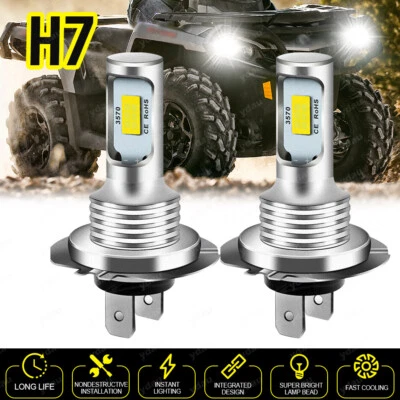 For Can-Am Outlander Max 400 500 570 650 800R DS450 LED Light Headlight Bulbs - Image 1 of 4