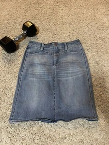 Original David Bitton Azul Búfalo Jean Vaquero Falda Lápiz Talla 30 - Imagen 1 de 7