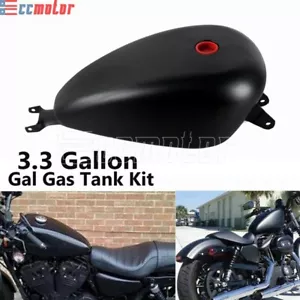 3.3 GAL Fuel Gas Tank For Harley Sportster Custom XL1200C Low XL883L 2004-2006 - Foto 1 di 9