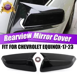 Fits 2017~2023 Chevrolet Equinox OX Horn Style Black Mirror Cover Cap Assemblies - Foto 1 di 12