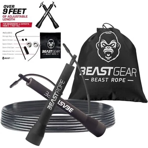 Cuerda para saltar bestias adulto fitness boxeo velocidad fitness salto para entrenamiento MMA HIIT - Imagen 1 de 12
