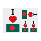 'I Love Bangladesh' Tatuajes Temporales (TO032925)