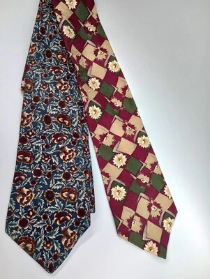 Corbatas de cuello Regiments LTD y seda Claybrooke - Floral - Juego de 2 - 56" Foto 1 de 4